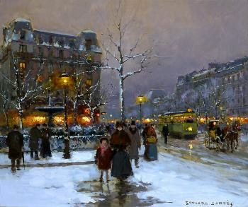 愛德華 科爾特斯 Place Pigalle, Hiver